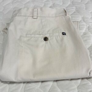Brooks Brothers 346 Mens Beige Cotton Flat Front Chino Pants Size 36x34